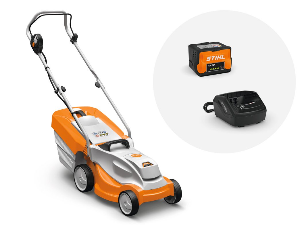 STIHL RMA 235 (1db AK 20 akkuval és AL 101 töltővel) Kompakt, kis méretű akkumulátoros fűnyíró