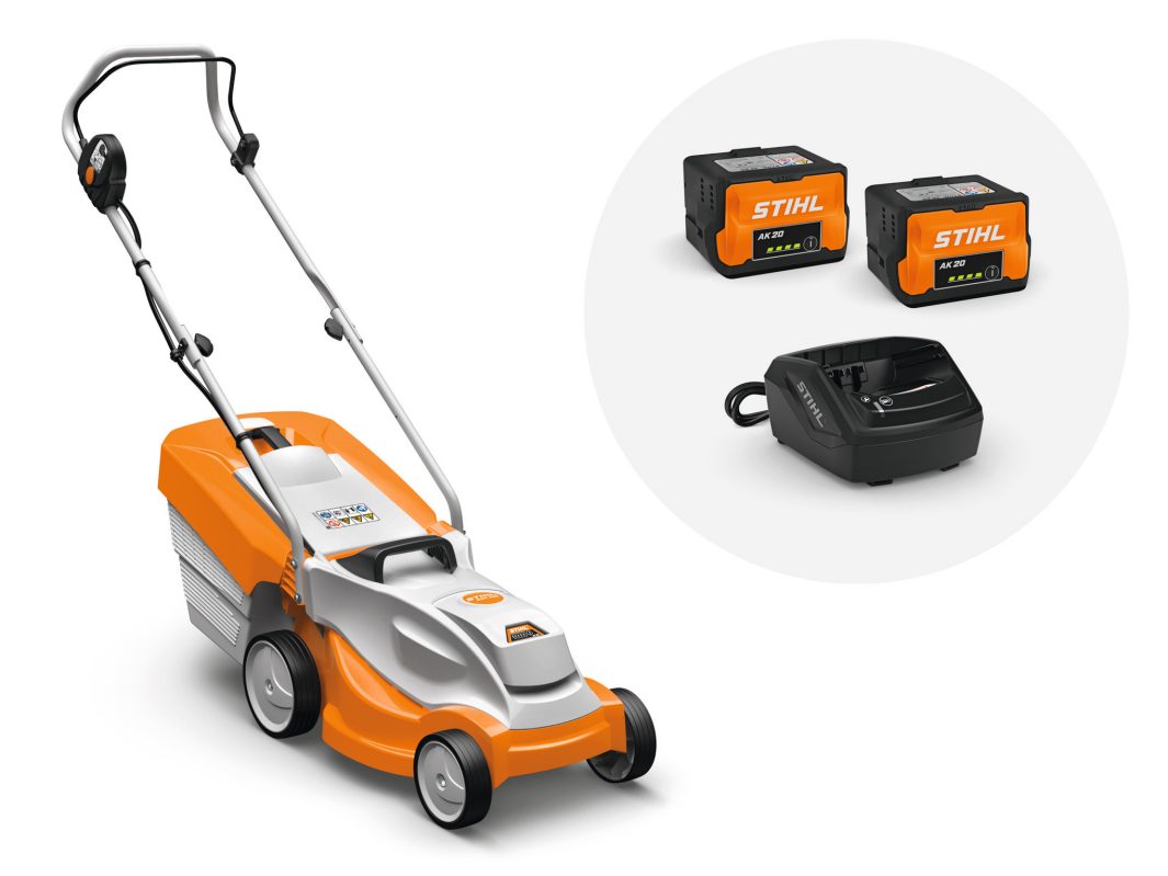 STIHL RMA 235 (2db AK 20 akkuval és AL 101 töltővel) Kompakt, kis méretű akkumulátoros fűnyíró
