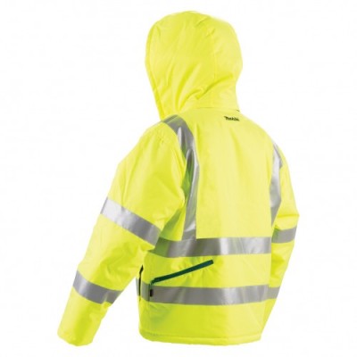 makita cj106dzl 10,8v cxt li-ion fűthető kabát neon z, méret: l